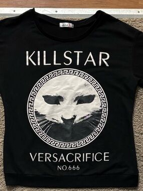 Chlo.1 Killstar Men Md Versacrifice Graphic Tee - Black & White Unisex Like New
